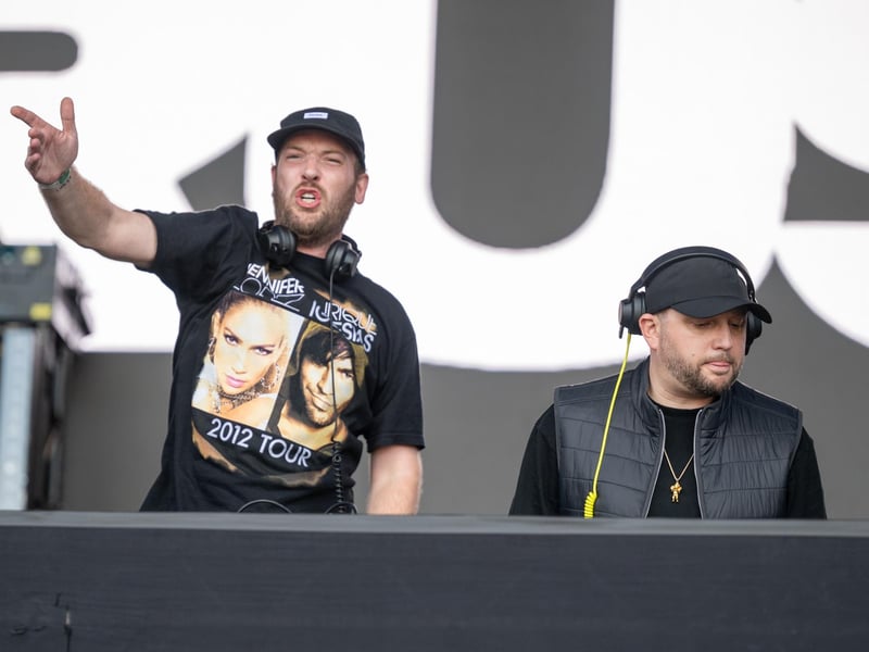 Caspa & Rusko on stage at Tribes Unite at The National Bowl in Milton Keynes on Saturday, August 9, 2025. Photo by David Jackson.