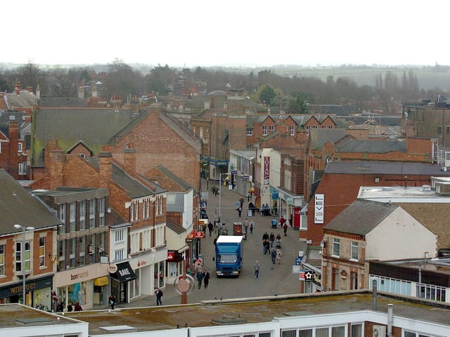 This view of Kettering High Street was taken from the top of the Newlands centre in March 2007