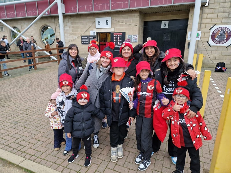 Poppies fans at the FA Cup first round game at Northampton Town