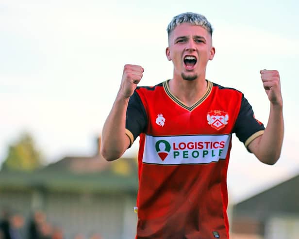 Keaton Ward was on target to earn Kettering Town a point against Scarborough