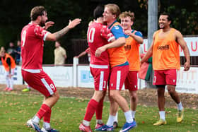 Wellingborough Town set up their huge clash with Kettering thanks to a 2-0 preliminary round win at Lincoln United (Picture: Rob Webb)
