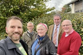 L-R Dez Dell, Martin Toms, Frankie O'Dowd, Paul Stinchcombe KC, Martin Crook