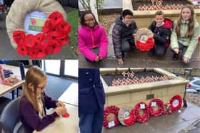 Students from Rushden Primary Academy used their creative skills to pay tribute at a remembrance service on November 8