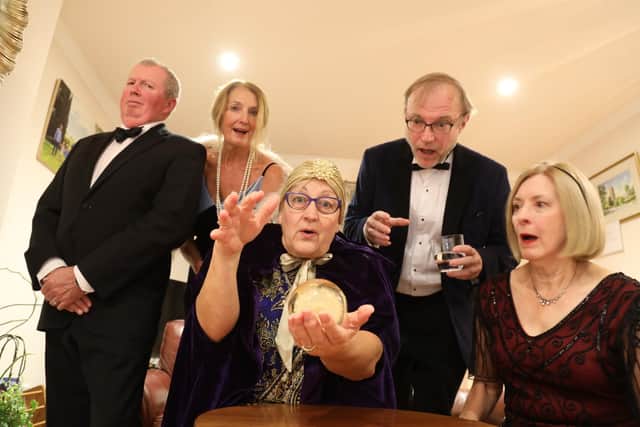The Orlingbury Drama Group prepare for Blithe Spirit
