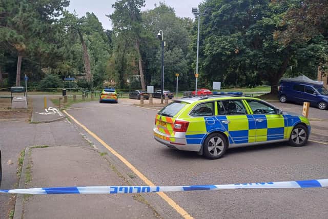 Tithe Barn Road Wellingborough town centre police cordon after sudden death of man /National World