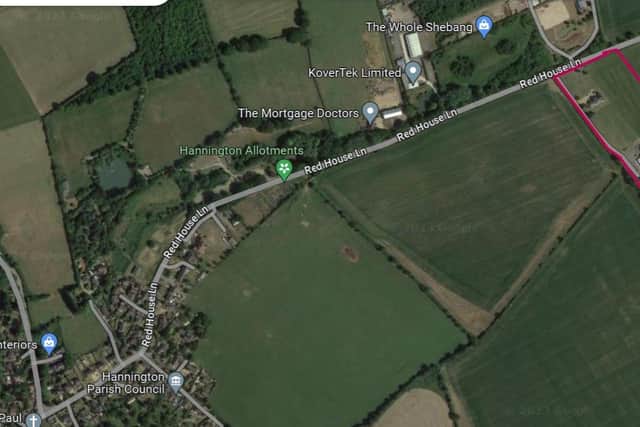 The approved site, near to Hannington village, will be seven hectares.