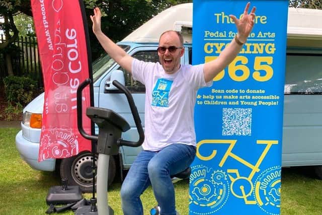The Core Director starts the cycling at Corby Pride