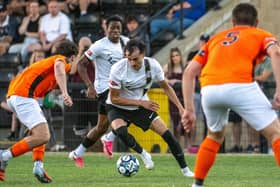 Action from Corby Town's 3-1 defeat to Boston Town on Wednesday (Picture: Jim Darrah