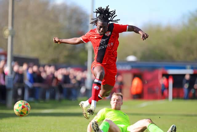 Action from Kettering Town's win over Barwell (Picture: Peter Short)