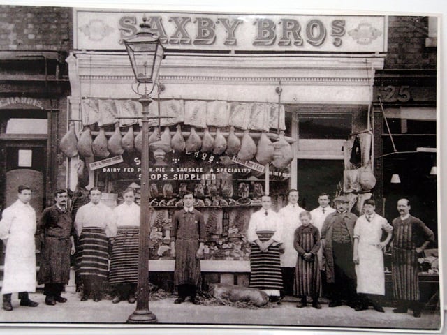 The Saxby Brothers shop in 1904 in Midland Road, Wellingborough