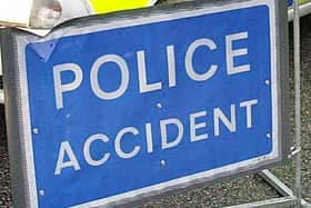 Emergency services were called to a three-vehicle crash in Barton Road, Kettering yesterday (Tuesday)