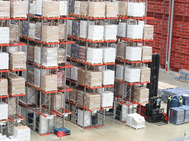Millions of bottles of wine, beer and spirits are stored on site
