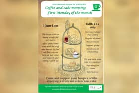 The coffee mornings will be held on the first Monday of each month, starting February 6, at the hospice in Butland Road.
