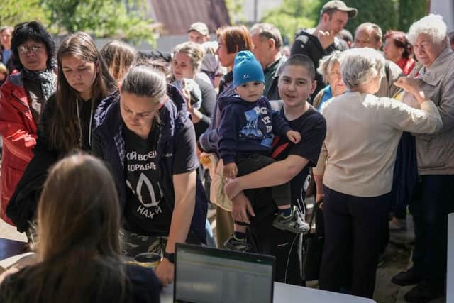 Hundreds are stuck in the war-torn Ukraine despite having visas allowing them to seek sanctuary in Northamptonshire