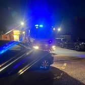 A car partially blocking the forecourt at Rothwell fire station contributed to delaying crews in a response to a kitchen fire