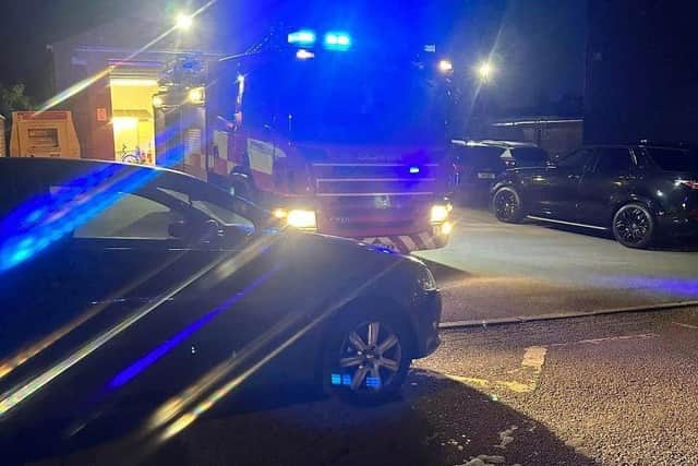 A car partially blocking the forecourt at Rothwell fire station contributed to delaying crews in a response to a kitchen fire