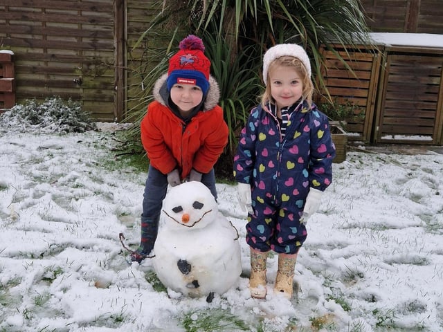 A small but no-less-mighty snowman here.