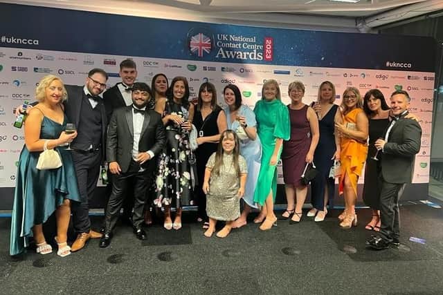 RS Customer service team Corby at the 2023 UK National Contact Centre awards