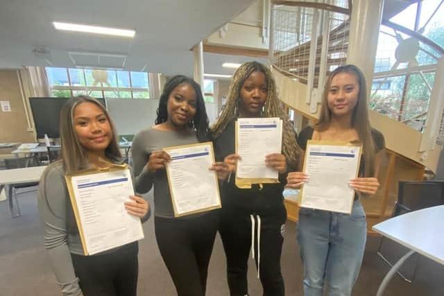 Students celebrate at Brooke Weston Academy