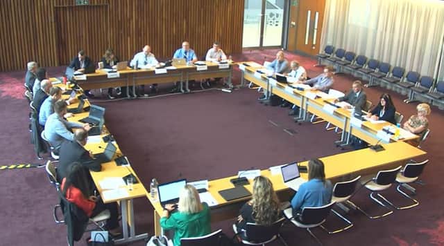 The Audit and Governance Committee met at the Corby Cube on Monday. Image: YouTube.