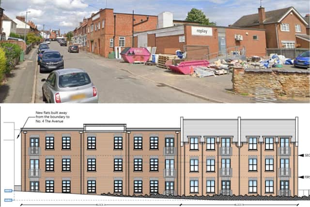 The Avenue in Rothwell and the plans submitted to North Northants Council/ Google/NNC