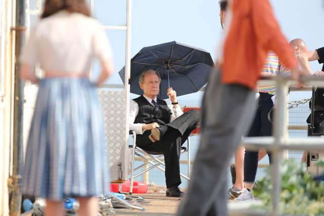 Bill Nighy was spotted filming at Worthing Lido in June 2021. Living is set in 1950s London and the screenplay is by Nobel and Booker Prize winner Kazuo Ishiguro.