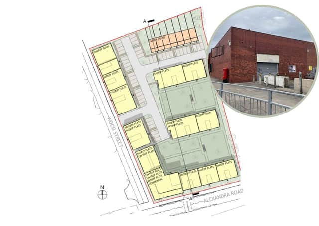 Plans for the Co-op site in Alexandra Road, Corby