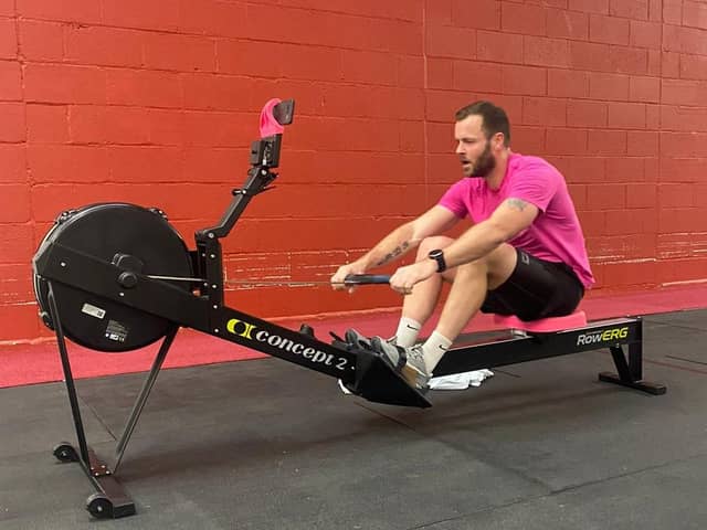 Darren is completing 10,000 metres every day for the Breast Cancer Now charity