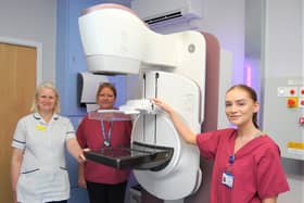 Bridget Finch, Lynne Acquah and Amy Waterman in the newly refurbished breast screening room