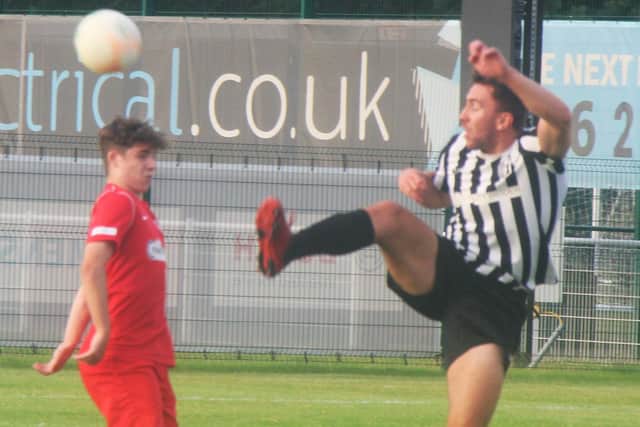 Action from Corby Town's 5-2 win at Aylestone Park on Tuesday night. Picture by David Tilley