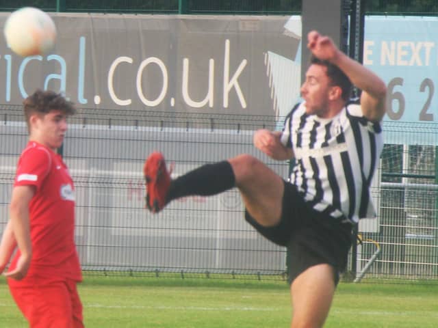 Action from Corby Town's 5-2 win at Aylestone Park on Tuesday night. Picture by David Tilley