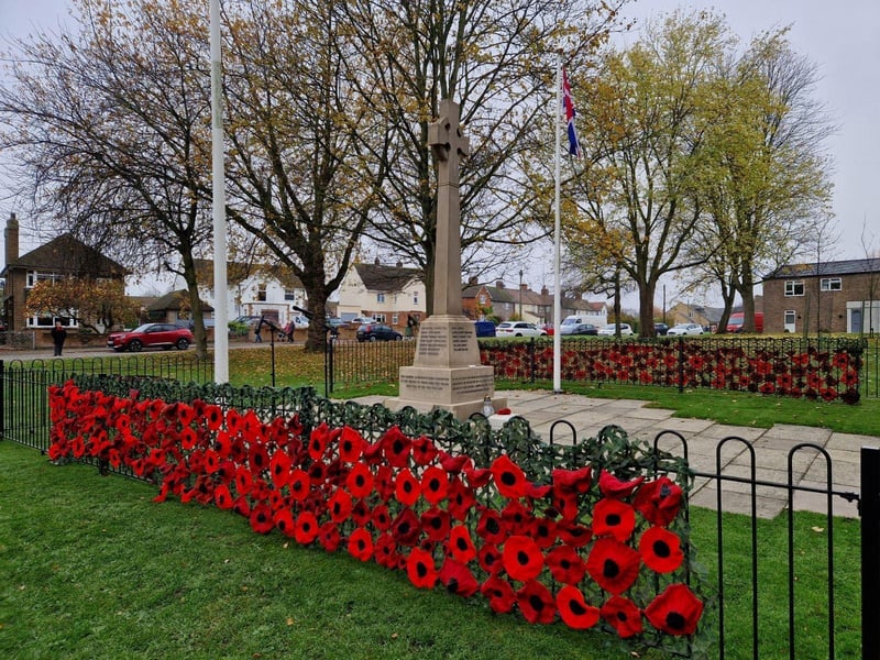 Corby RBL Remembrance Sunday parade and service at Corby War Memorial/