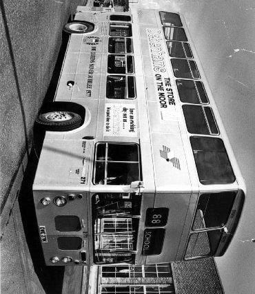 A Sheffield bus painted silver to mark the Queen's Silver Jubilee in 1977