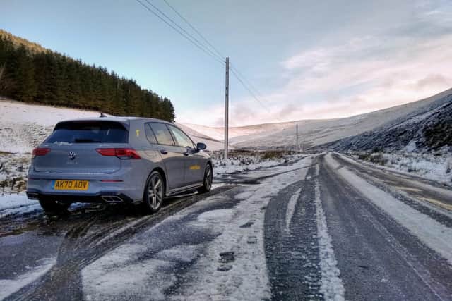 Condiitions during our test varied from wamr and dry to solid snow, slush and deep puddles