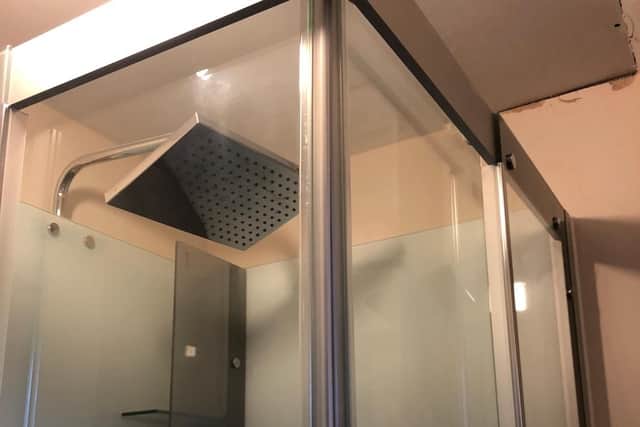 One shower room was not finished