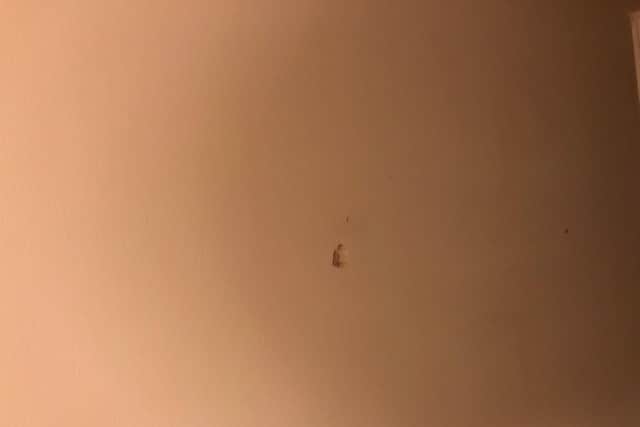 This wall had a big chip in it