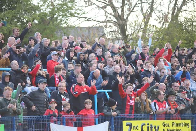 Around 800 Kettering fans made the trip to the West Midlands to see their team crowned champions