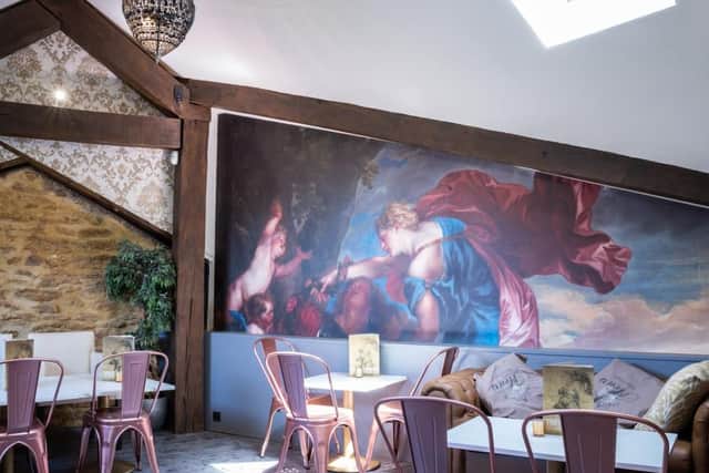 Italian art features on the walls