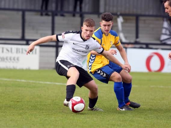 Jordon Crawford hit a fine hat-trick as Corby Town claimed a 4-1 victory at Gresley FC