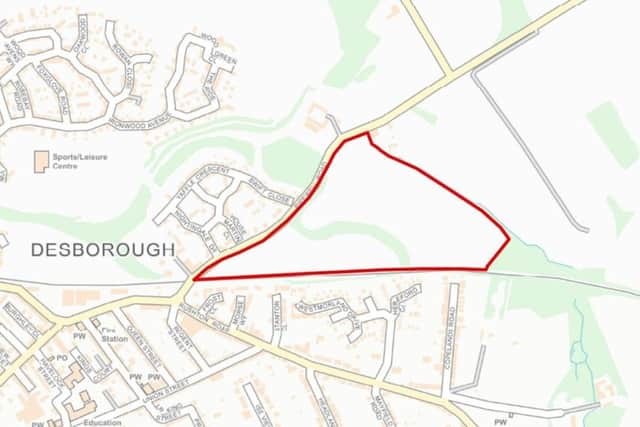 The location of the 202-house development.