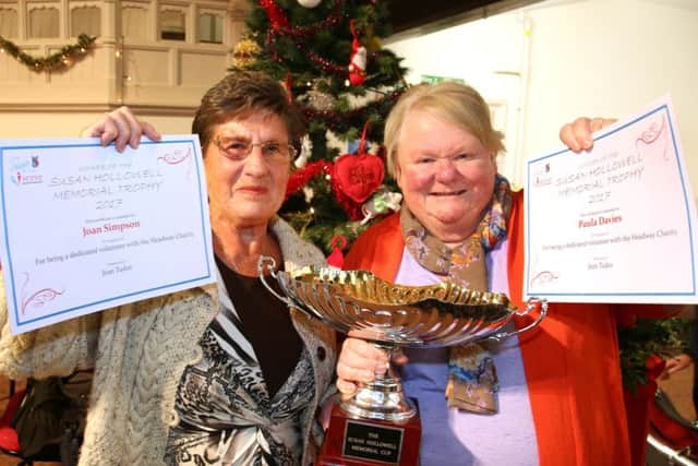 Joint winners Joan Simpson and Paula Davies