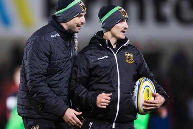 Alan Dickens (right) has been placed in temporary charge following the departure of Jim Mallinder (picture: Kirsty Edmonds)