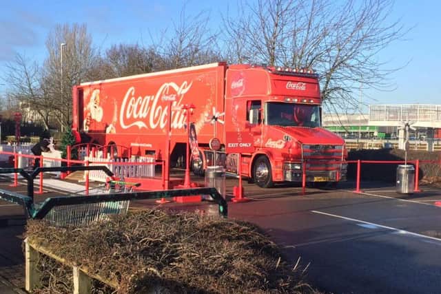 The Coca-Cola Christmas truck in Rushden