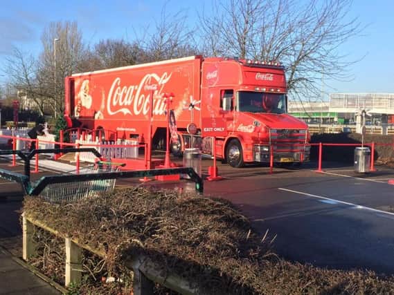 The Coca-Cola Christmas truck in Rushden
