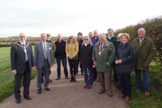 The official opening of the new pathway in Woodford