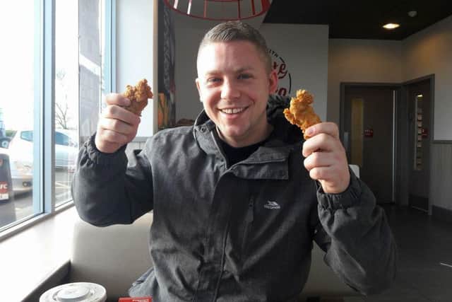 Manus Scullin with some of his chicken. NNL-171215-145648005