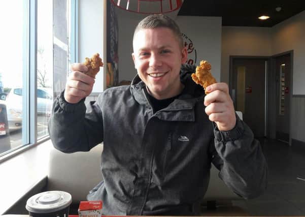 Manus Scullin with some of his chicken. NNL-171215-145648005
