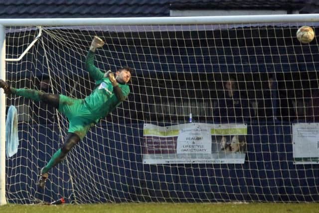 ON Chenecks scored one of their five goals in the 5-3 victory at Desborough Town in the United Counties League Premier Division. Pictures by Alison Bagley