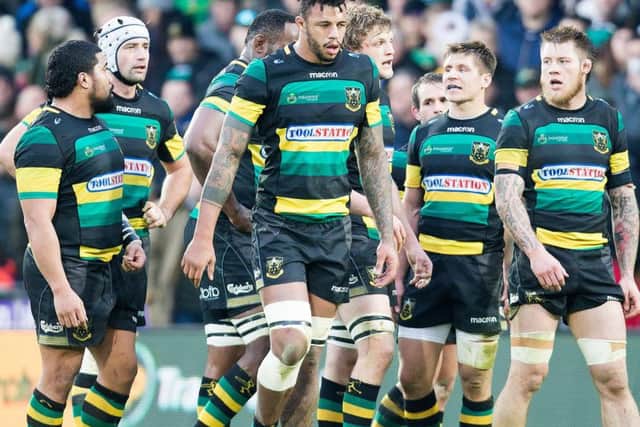 Michael Paterson (second left) and Saints suffered a defeat to Exeter last Saturday (picture: Kirsty Edmonds)