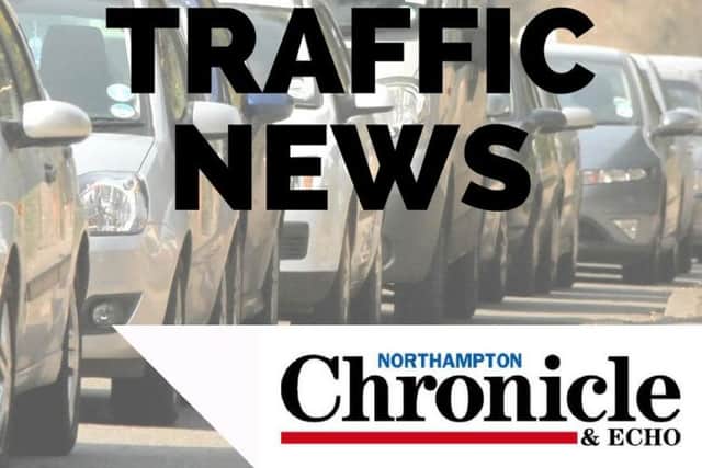 A road has been partially blocked near Maidwell.